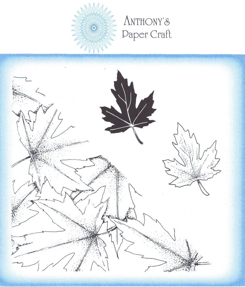 Corner Leaves | Rubber Cling Stamp | Anthony's Paper Craft
