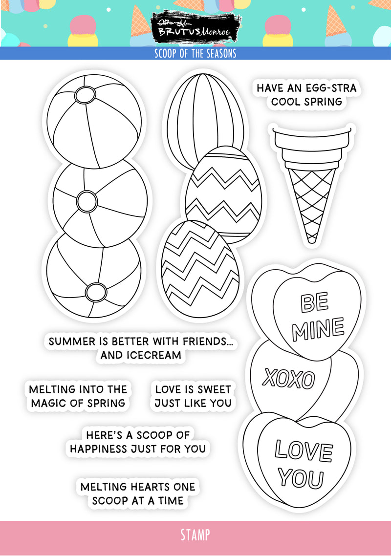 Scoop of the Seasons | 6x8 Stamp Set