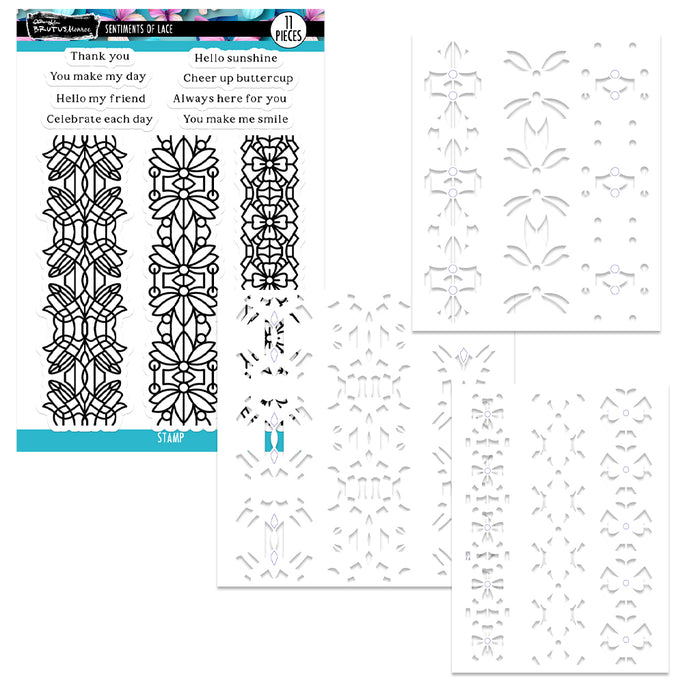 Sentiments of Lace Stamp Set and Layering Stencil Bundle
