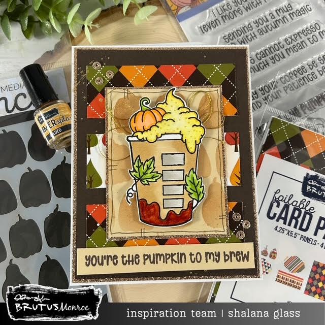 Pumpkin Glow | Mixed Media Stencil | Stencilpalooza Day 1