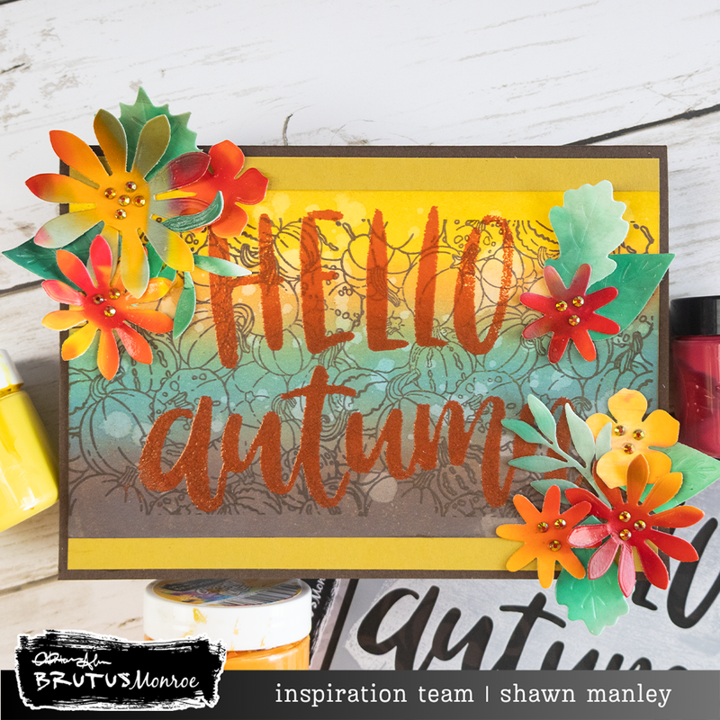 Hello Autumn | A2 Stencil | Stencilpalooza Day 5