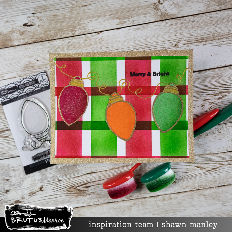 Merry & Bright Bulb | 2x3 Stamp