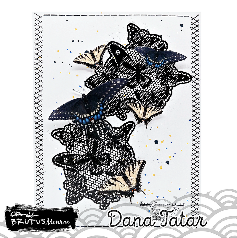 Butterfly Lace  | 6x6 Background Stamp