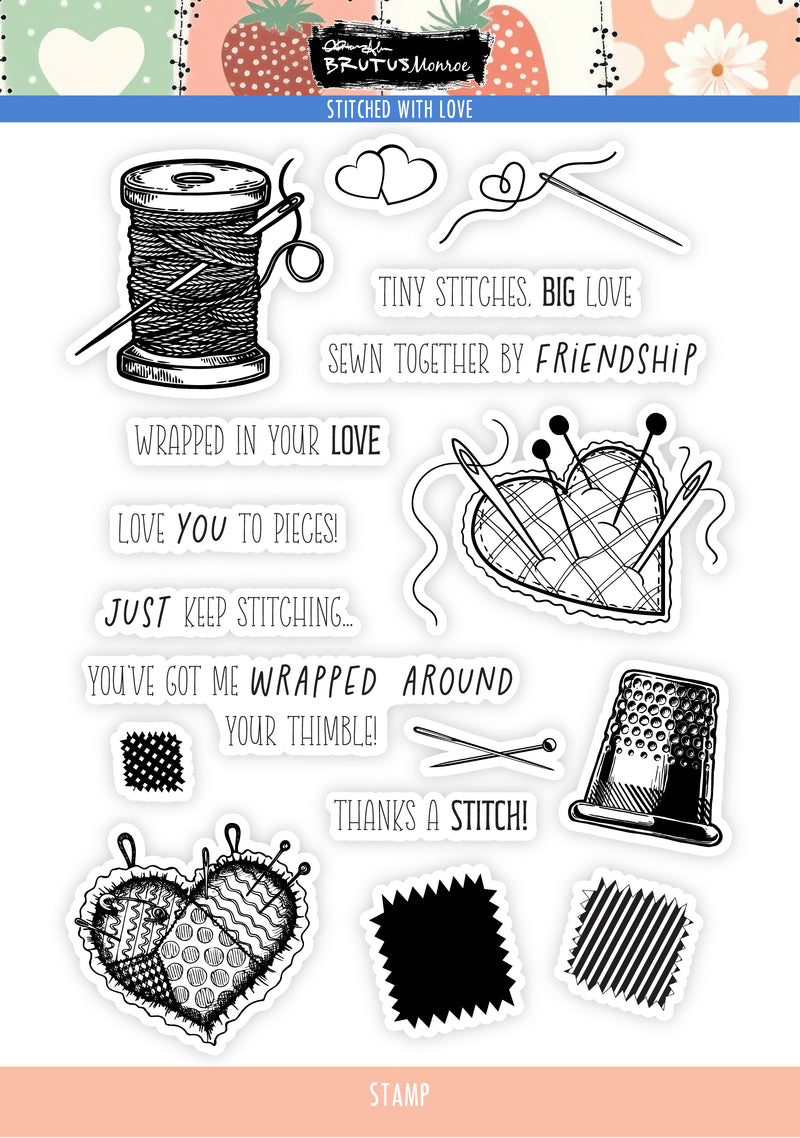 Stitched with Love | 6x8 Stamp Set