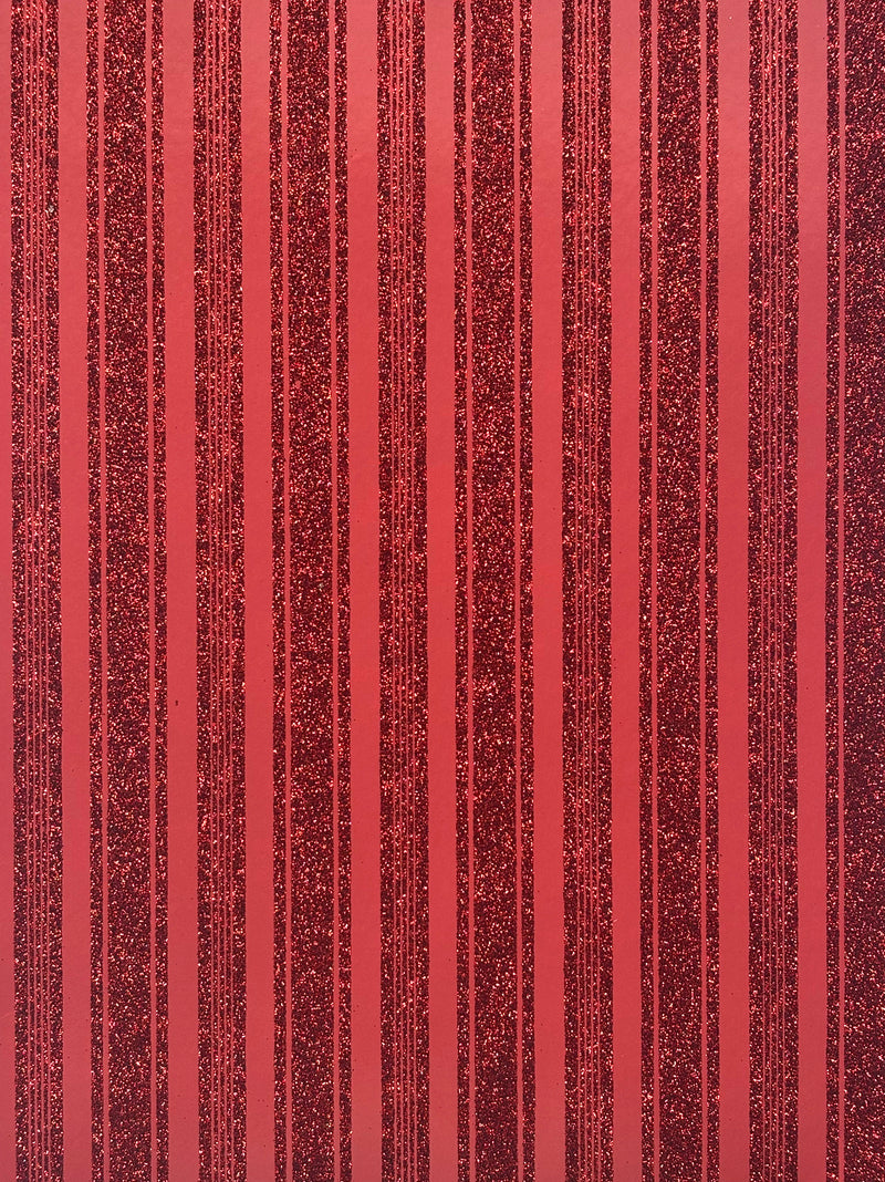 Stripped Red | Glitter Paper