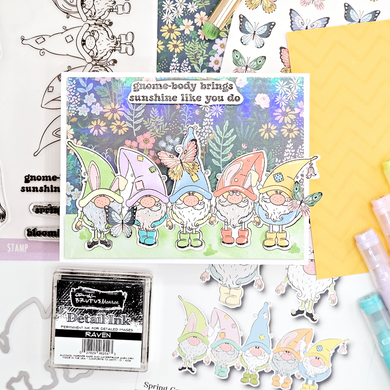 Spring Gnomes | 6x8 Stamp Set