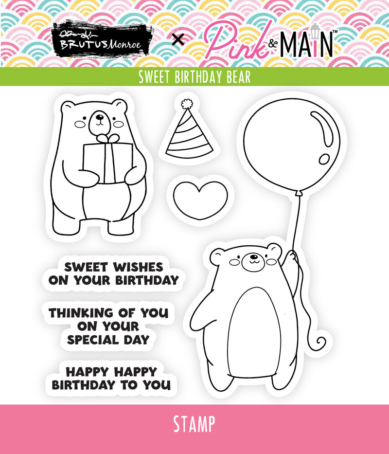 Sweet Birthday Bear | 4x4 Stamp Set