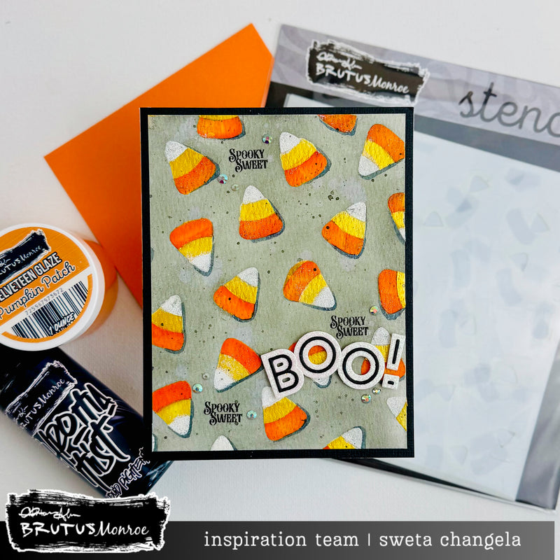 Candy Corn | Mixed Media Layering Stencil