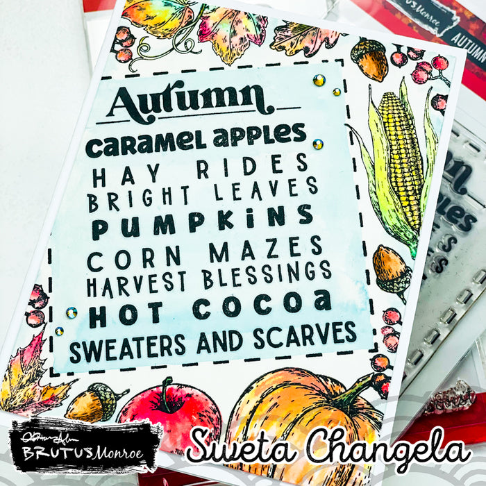 Autumn Bucket List 4x4 stamp set