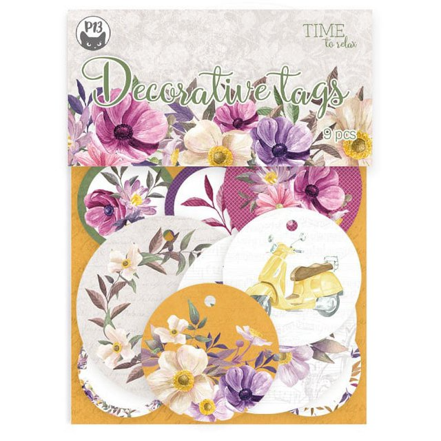 Time To Relax Double-Sided Cardstock Tags 9/Pkg