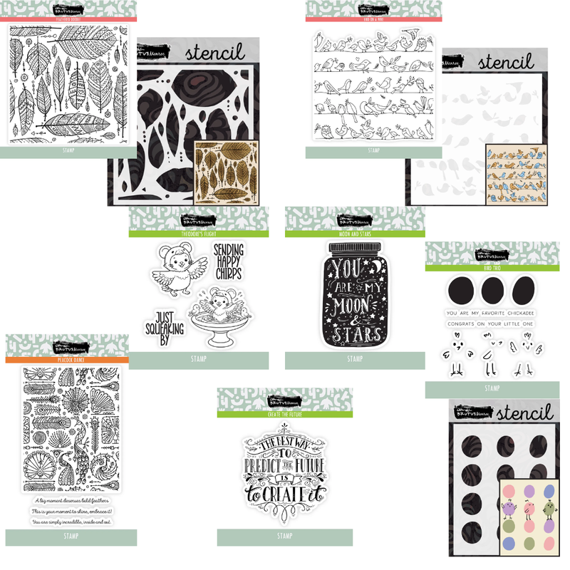 Nested in Friendship | Stamps and Coordinating Stencils