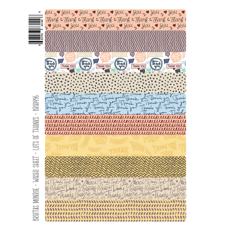 Lots of Thanks | Washi Sheet