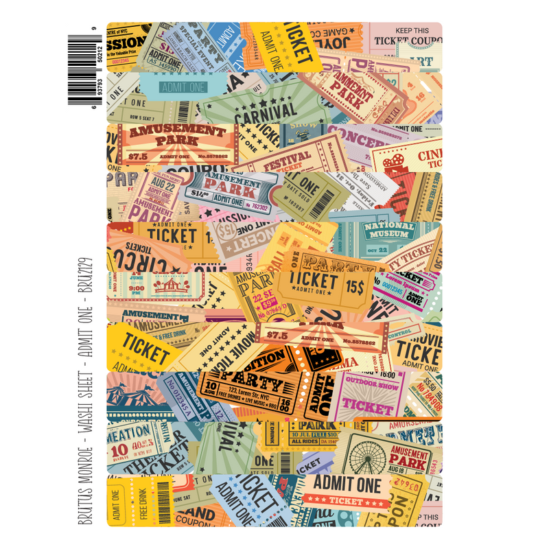 Admit One | Washi Sheet