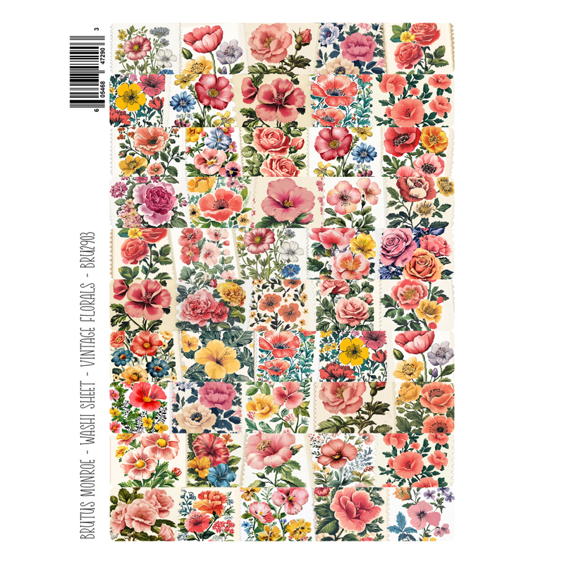 Vintage Florals | Washi Sheet