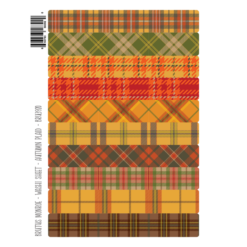 Autumn Plaid | Washi Sheet