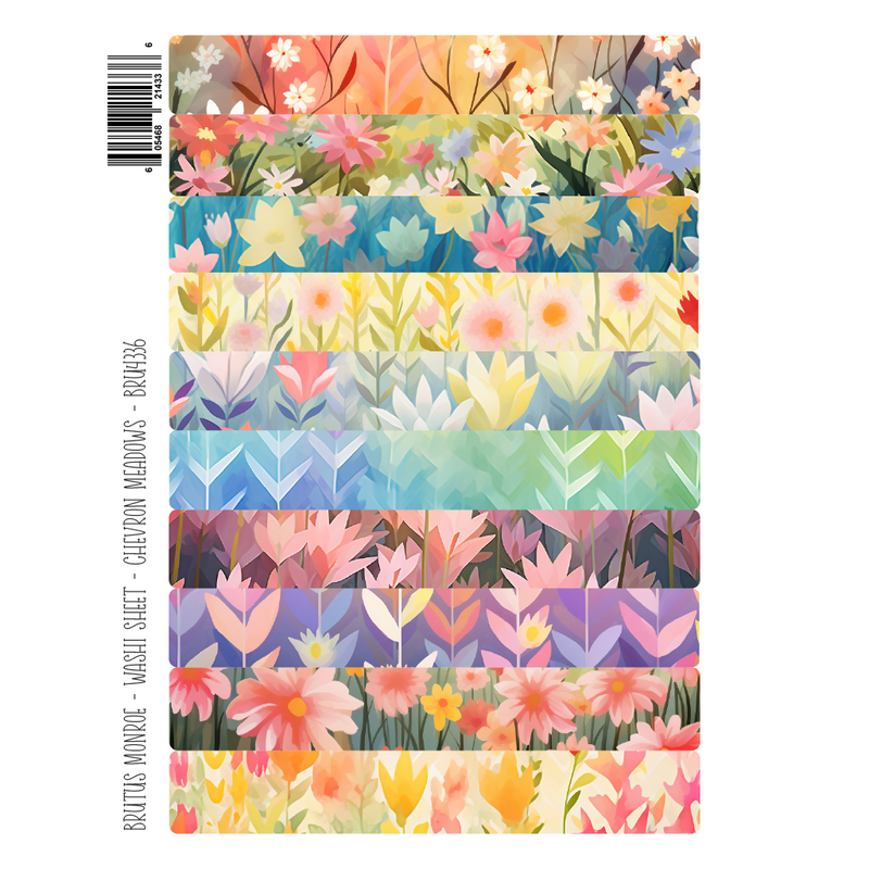 Chevron Meadows | Washi Sheet
