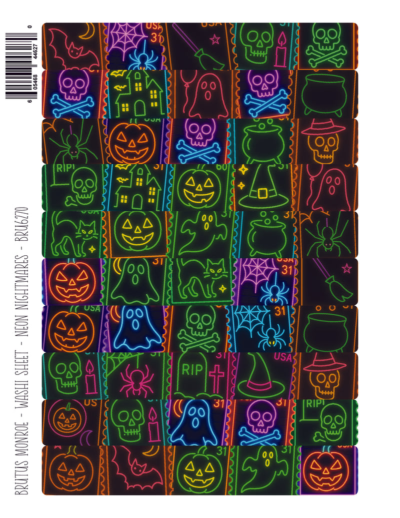 Neon Nightmares | Washi Sheet