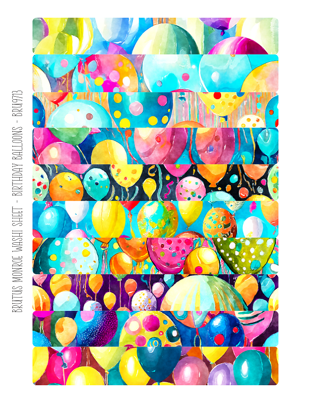 Birthday Balloons | Washi Sheet