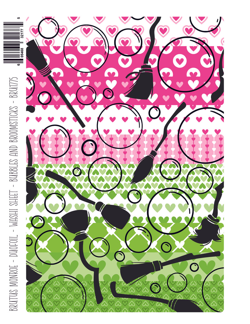Bubbles & Broomsticks | DuoFoil Washi Sheet