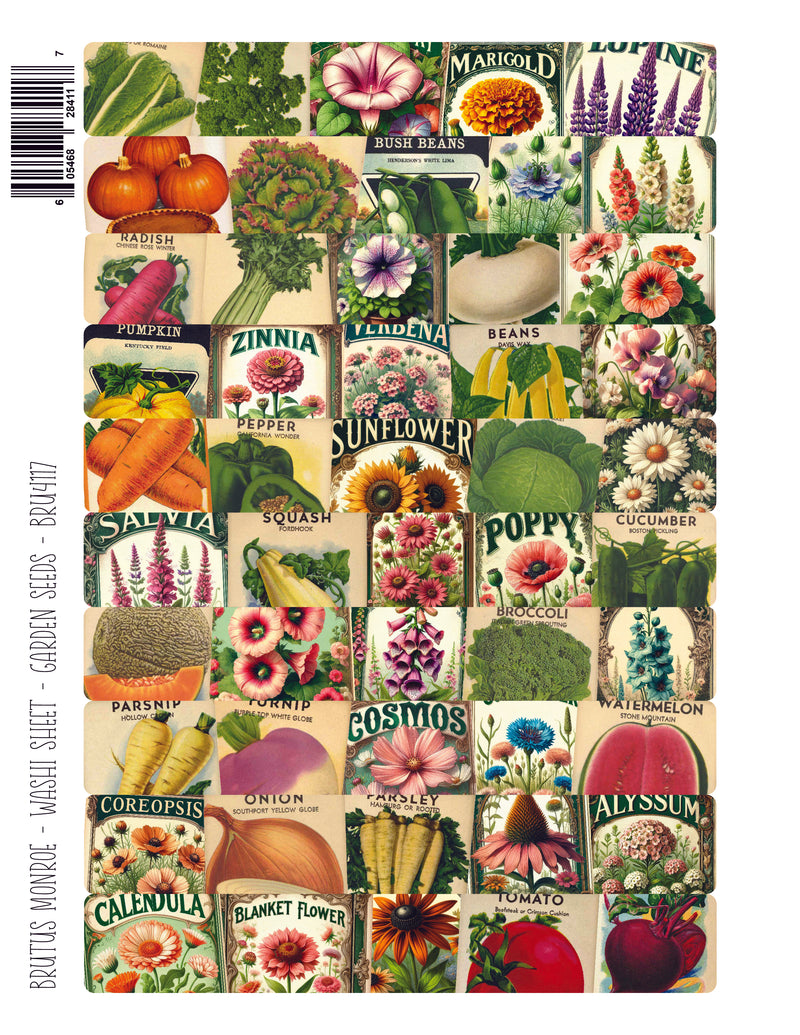 Garden Seeds | Washi Sheet