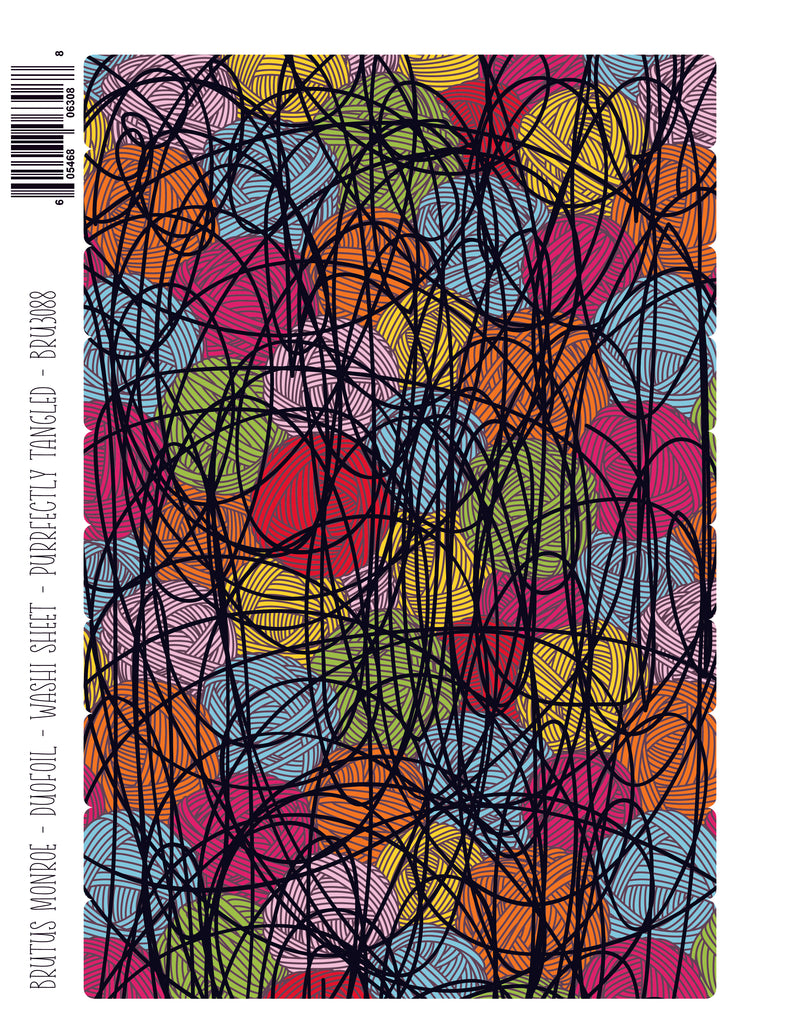 Purrfectly Tangled | DuoFoil Washi Sheet