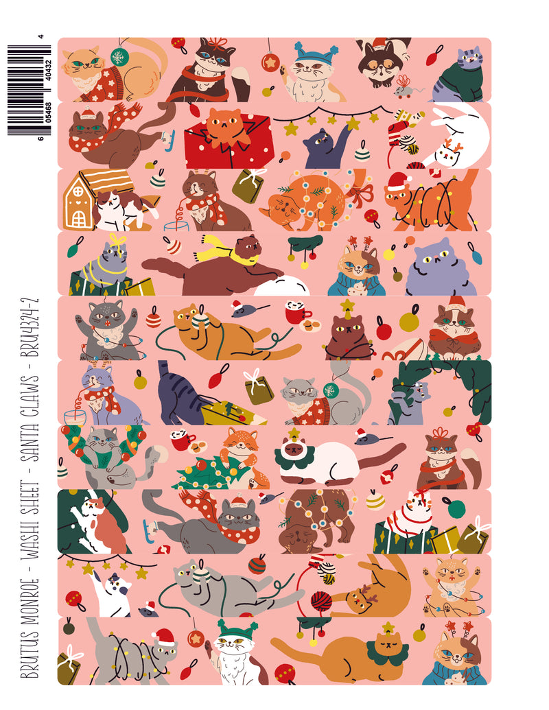 Santa Claws | Washi Sheet