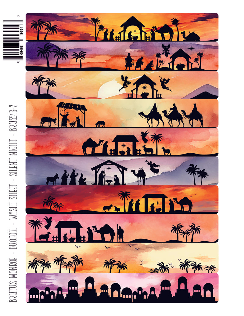 Silent Night | DuoFoil Washi Sheet