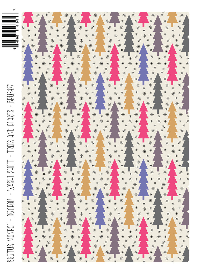 Trees and Flakes | DuoFoil Washi Sheet