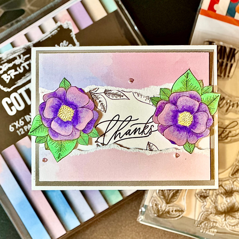 Thank You Florals | 4x6 Stamp Set