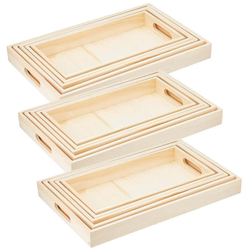 Wooden Tray | Bulk 3 Pack