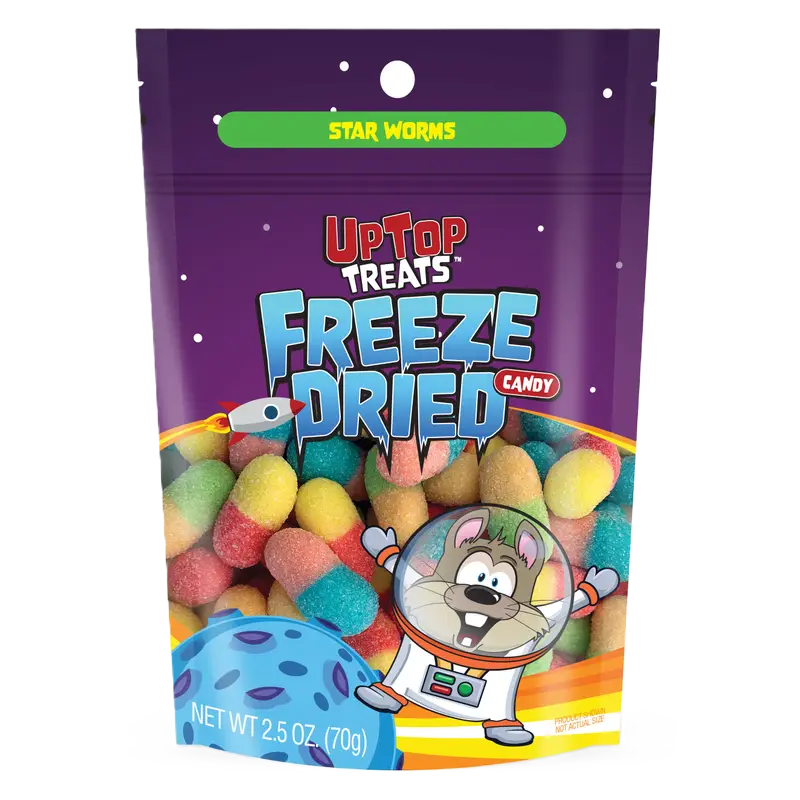 UpTop Treats Freeze Dried Star Worms 2.5oz