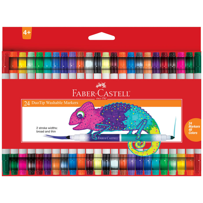 Faber-Castell - 24 DuoTip Washable Markers
