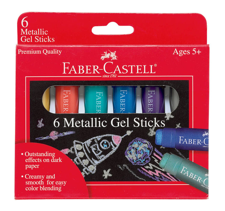 Faber-Castell - 6 Metallic Gel Sticks