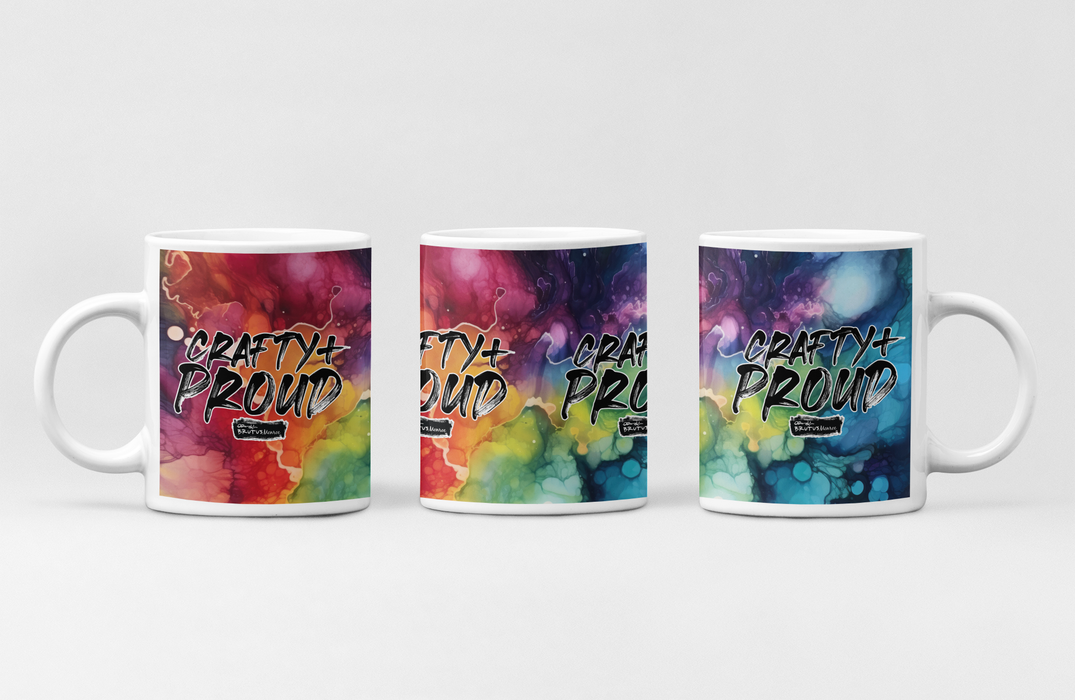 Crafty + Proud | Inked Rainbow Mug