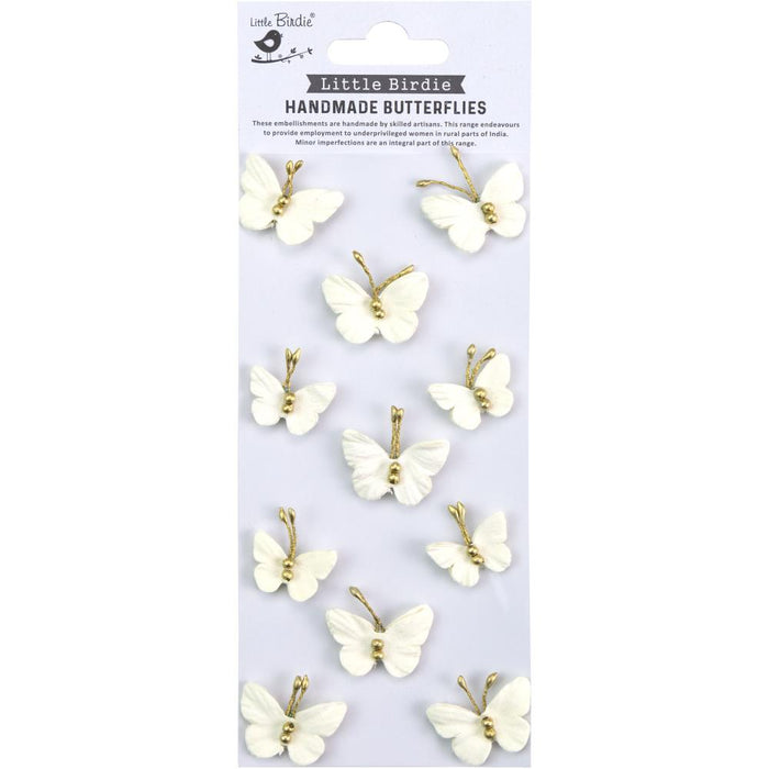 Little Birdie Pearl Butterflies 11/Pkg