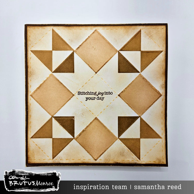 Rustic Patchwork | Mixed Media Layering Stencil