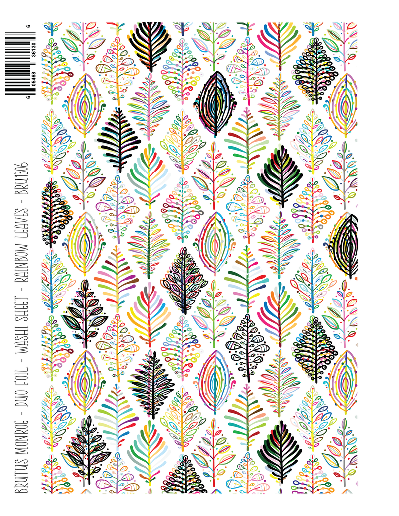 Rainbow Leaves | DuoFoil Washi Sheet