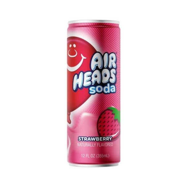 Airheads Soda - Strawberry, 12oz can