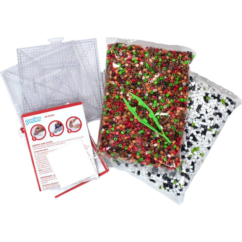 Perler Beads Christmas Gingerbread Doghouse