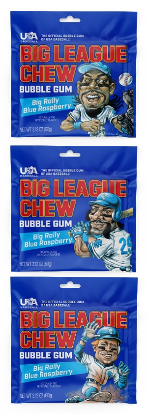 Big League Chew Bubble Gum Big Rally Blue Raspberry
