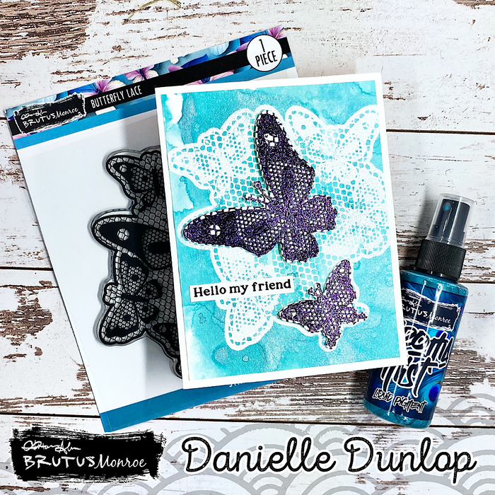 Butterfly Lace  - 6x6 Background Stamp