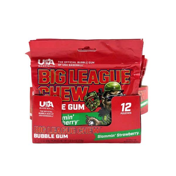 Big League Chew Slamming' Strawberry Gum