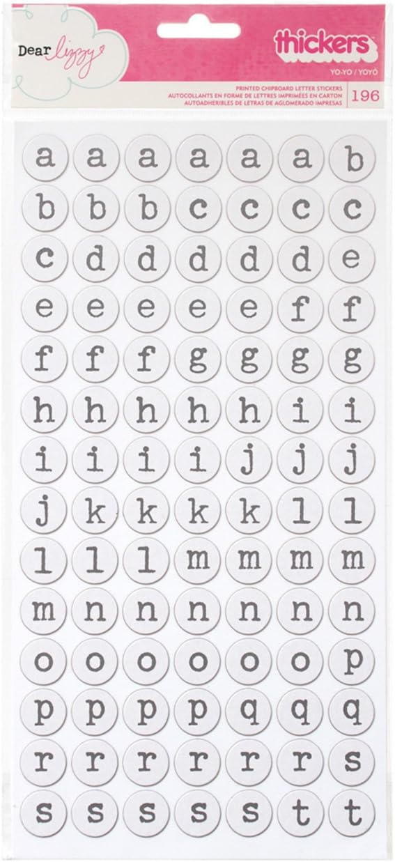 Yo-Yo Chipboard Letter Thickers
