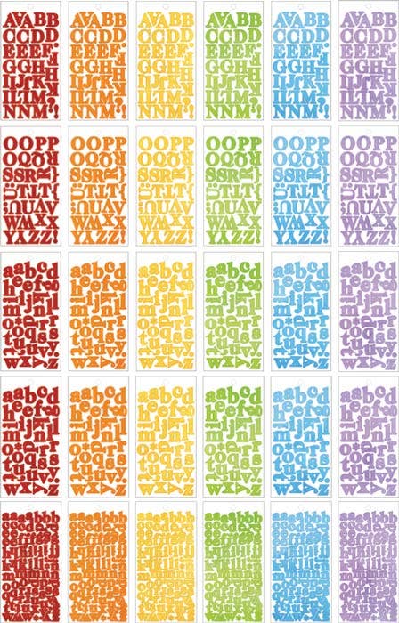 Paper House Productions - Alphabet Stickers - Alphabooks Colorways Serifs