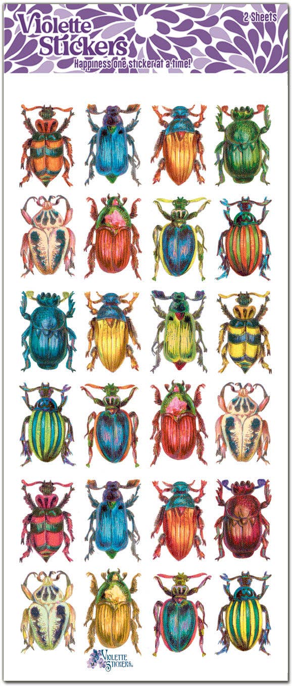 Colorful Beetles | Stickers | Violette Stickers