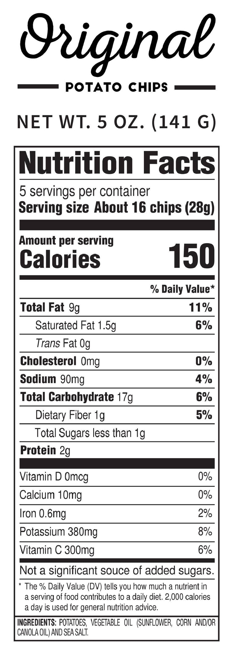 Original Kettle Cooked Potato Chips 5.0 oz