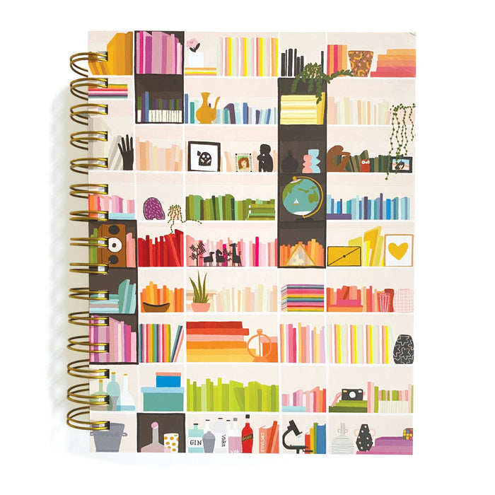 Paper House Productions - Rainbow Book Shelves Spiral Journal