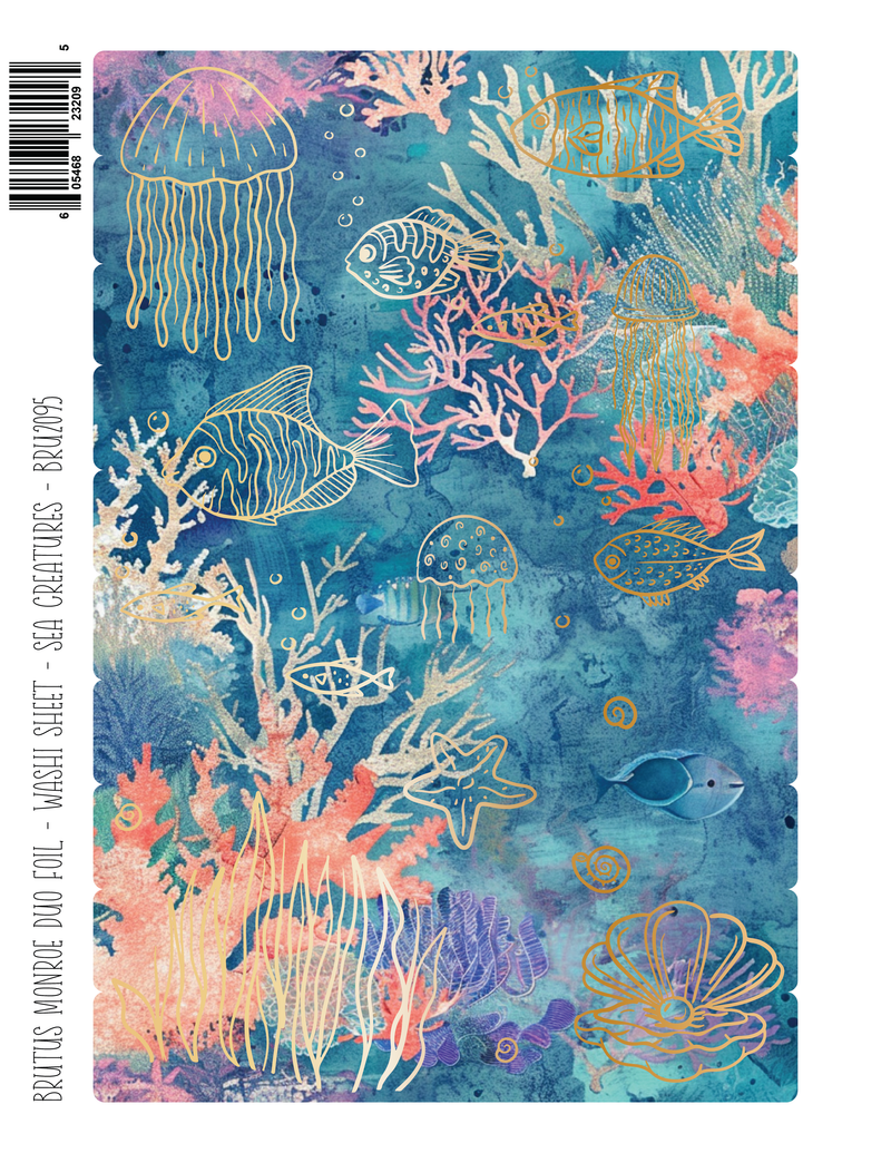 Sea Creatures  | DuoFoil Washi Sheet