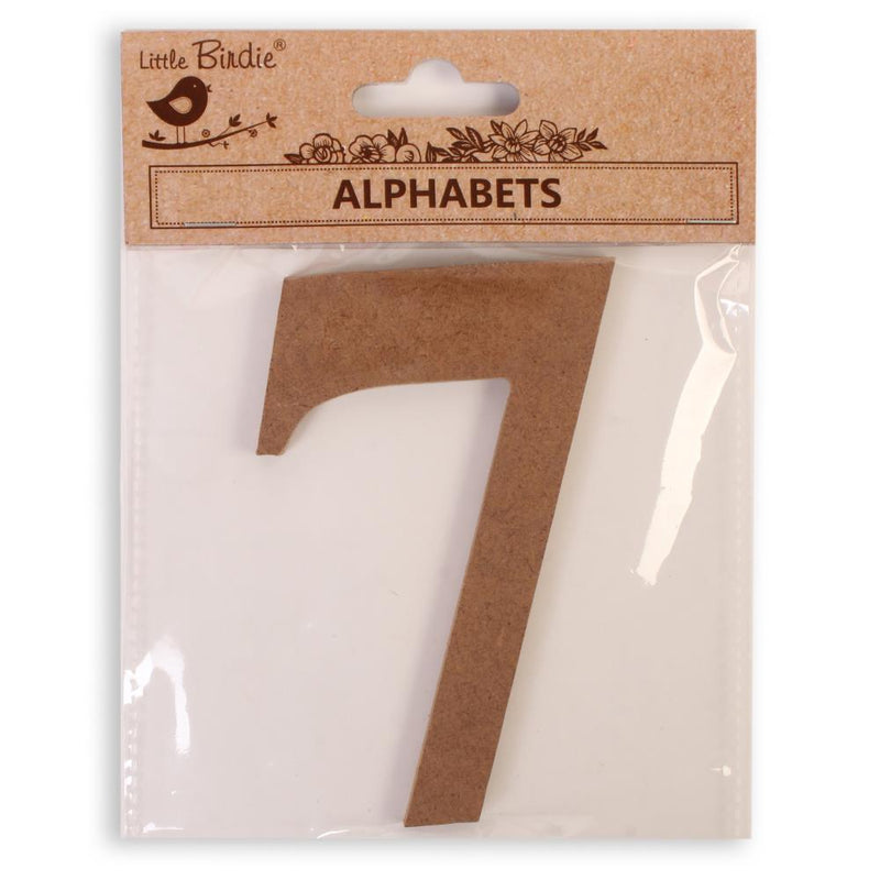 Little Birdie MDF Number 4" 1/Pkg