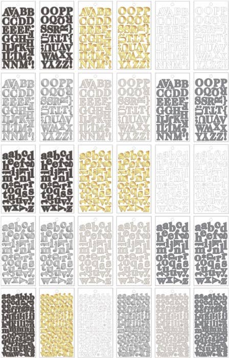 Paper House Productions - Alphabet Stickers - Alphabooks Classic Serifs